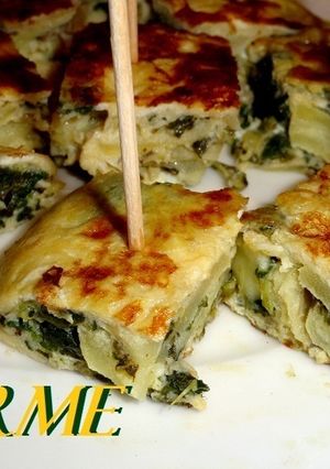 Una foto de Pinchos de tortilla de acelgas y manzana