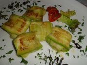 Una foto de morrones rellenos a la sarten