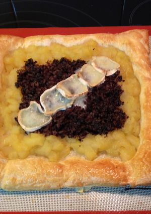 Una foto de Morcilla de Burgos en pastel