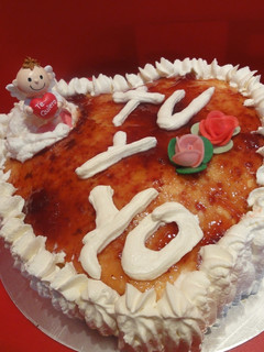 Una foto de Tarta corazón para el día de los enamorados