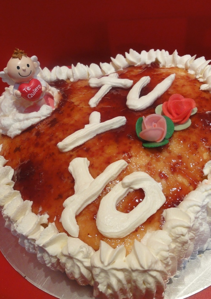 Una foto de Tarta corazón para el día de los enamorados