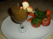 Una foto de smoothie de mandarina