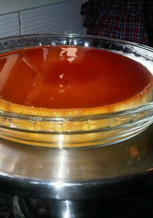 Una foto de Flan de queso crema y vainilla