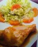 Muslitos a la naranja con pimiento