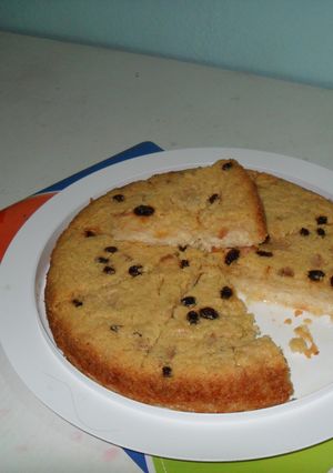 Una foto de Torta de queso y pasitas