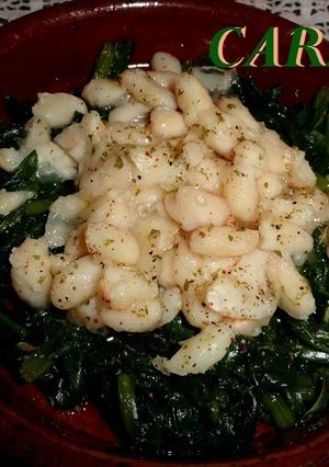 Una foto de Acelgas con alubias al horno