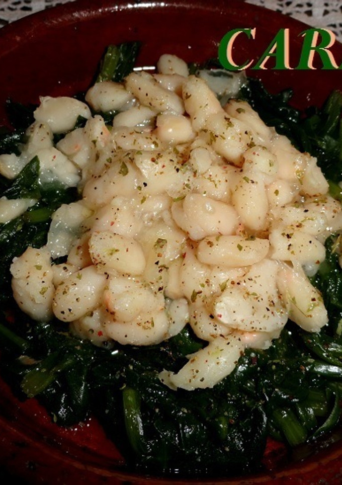 Una foto de Acelgas con alubias al horno