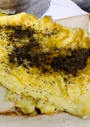 Una foto de Tortilla francesa a la pimienta
