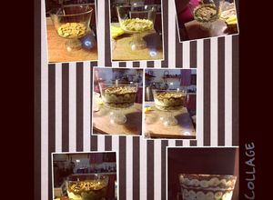 Una foto de Trifle de chocolate, pudding de vainilla y bananas