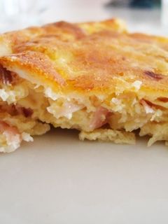 Una foto de Pastel de puerros y jamón