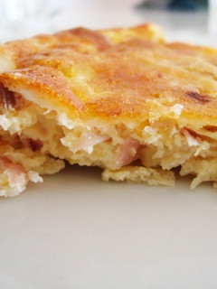 Una foto de Pastel de puerros y jamón