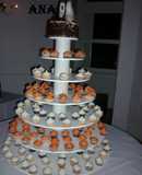 Torta casamiento con cupcakes