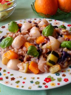 Una foto de Risotto con nabos y pasas