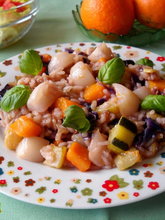 Una foto de Risotto con nabos y pasas