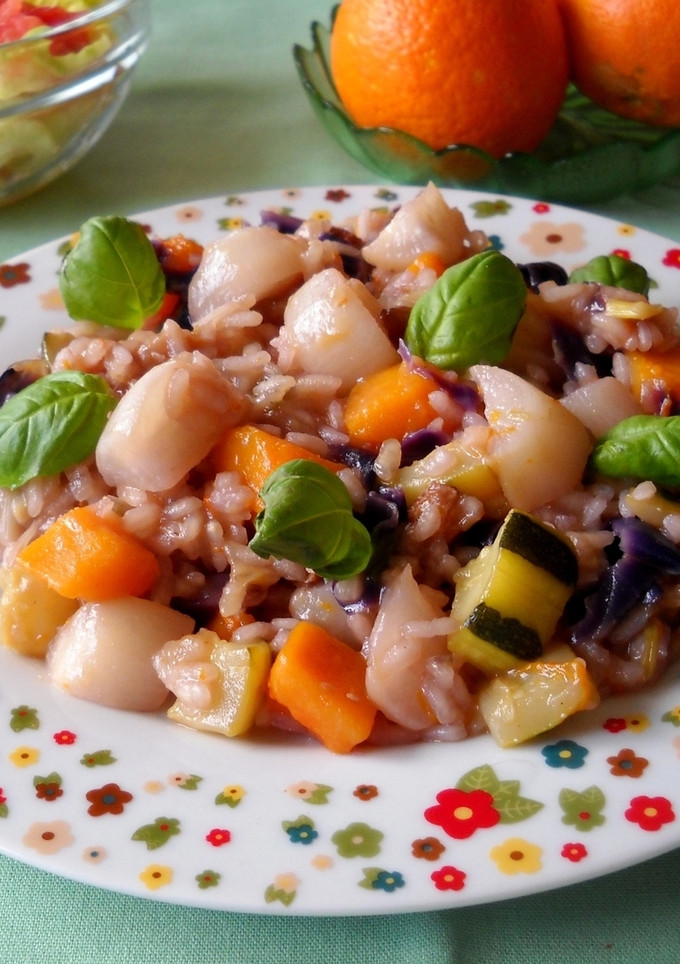 Una foto de Risotto con nabos y pasas