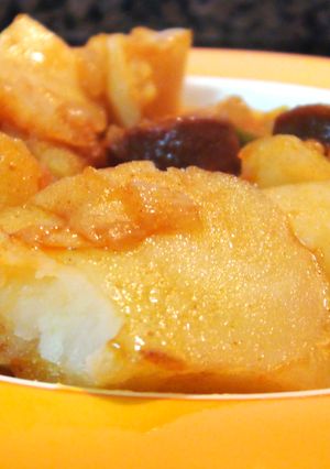 Una foto de Papas con chorizo y pimientos