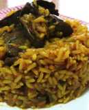 Arroz con menudillos de pollo