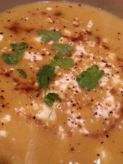 Una foto de Puré de verduras con queso