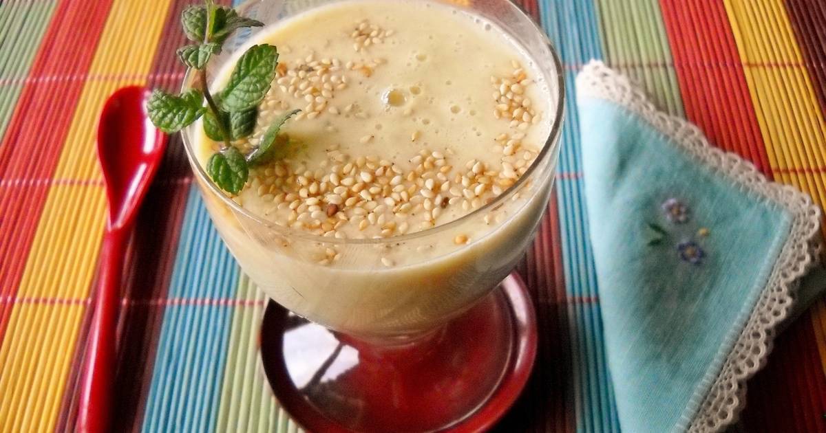 Lassi de mango con cardamomo y sésamo Receta de pensamiento- Cookpad