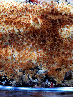 Una foto de Gratinado de morcilla dulce con fresones