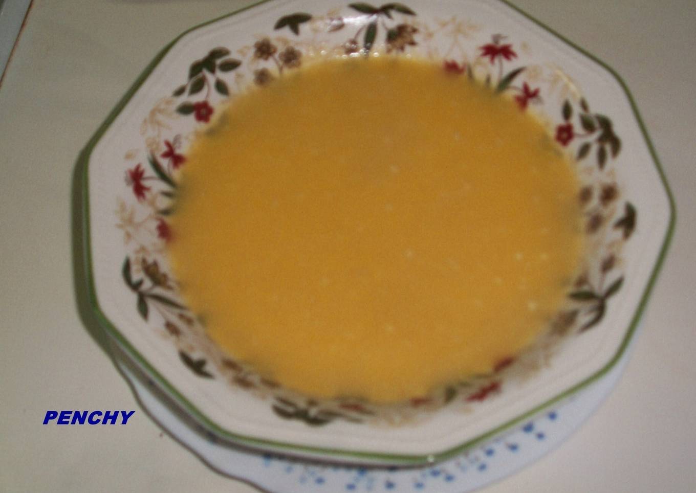 Crema de calabaza con queso Havarti Light<br />