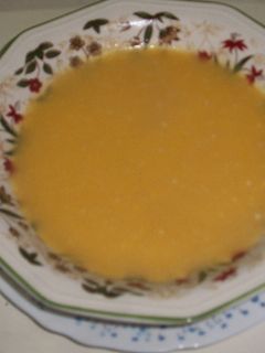Una foto de Crema de calabaza con queso Havarti Light