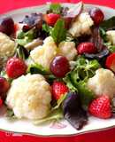 Ensalada de coliflor con vinagreta de hierbabuena y naranja
