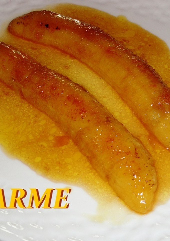 Una foto de Plátanos gratinados al moscatel