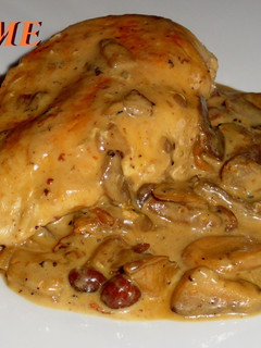 Una foto de Pechugas de pollo con setas a la crema