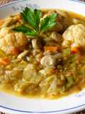 Sopa de menestra de verdura y lentejas