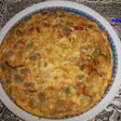 Tortilla de habas frescas con bacón