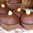 Magdalenas de chocolate con avellanas