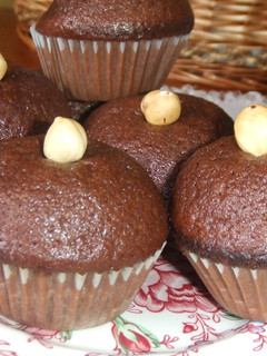 Una foto de Magdalenas de chocolate con avellanas