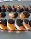 Gajos de mandarina con chocolate condimentado