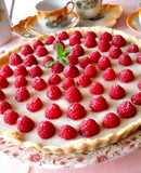 Tarta light de frambuesas