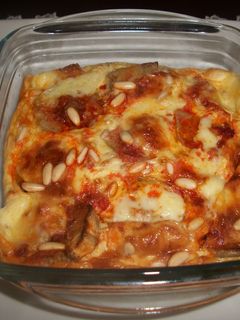 Una foto de Gratinado de berenjenas al queso de Mahón