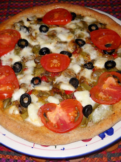Una foto de Pizza vegetal