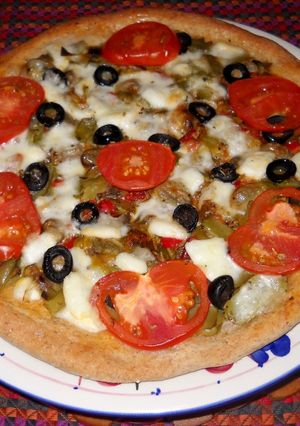 Una foto de Pizza vegetal
