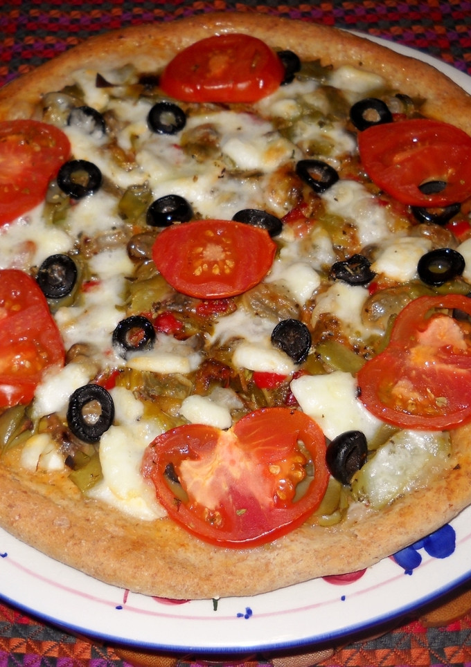Una foto de Pizza vegetal
