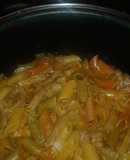 Pasta corta en salsa agripicante