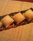 Raviolones de hojaldre y quesos