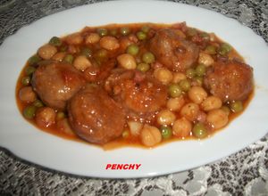 Foto principal de Albóndigas con garbanzos en salsa