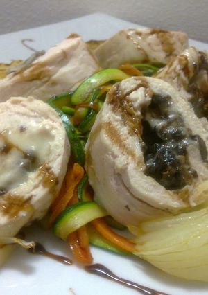 Una foto de Rollitos de pollo con queso