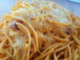 Espaguetis con jamón