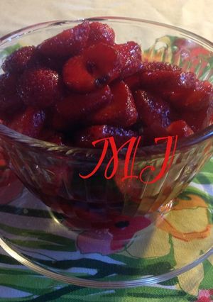 Una foto de Fresas maceradas