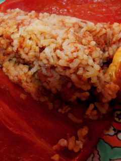 Una foto de Pimientos rellenos de salchicha roja y mallorquina