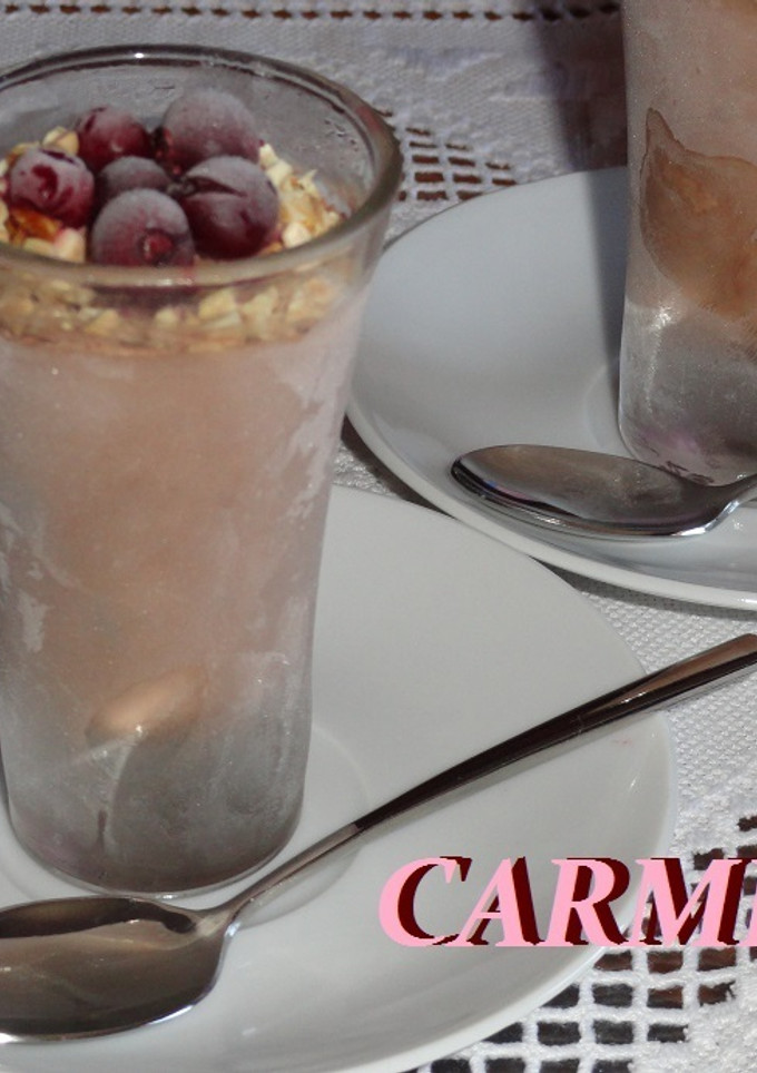 Una foto de Postre de trufa helada en miniatura