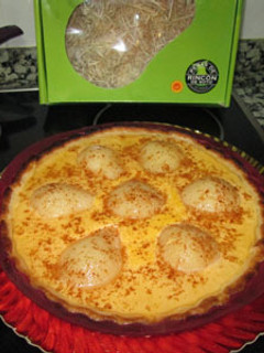 Una foto de Tarta de peras con flan potax