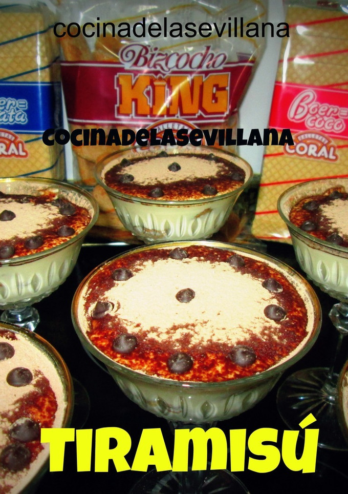 Una foto de Tiramisú casero en copas