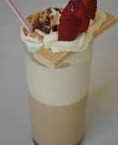 Copa de café lactea chocolatosa